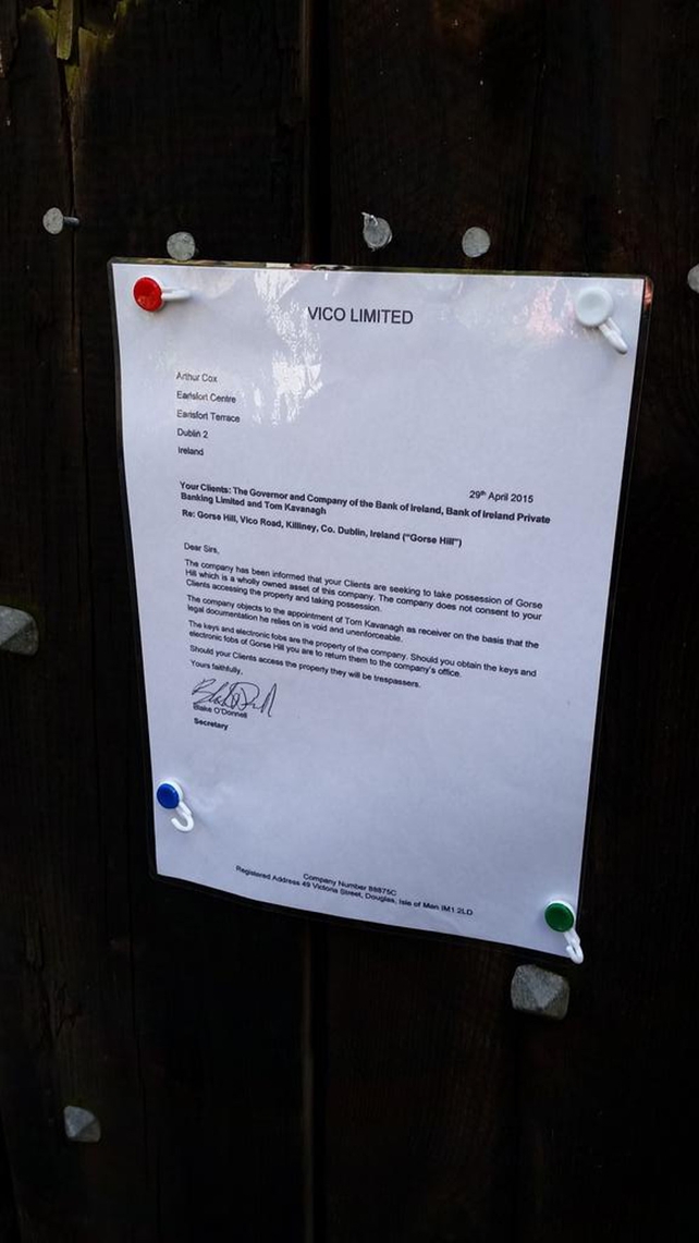 The locks are changed at Gorse Hill and the receiver puts notice on gate