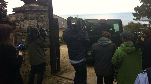 The receiver, Tom Kavanagh and his team arrive at Gorse Hill shortly before 1pm and drive through the gates