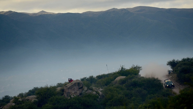 Lorenzo Bertelli and Giovanni Bernacchini of Italy compete in their FWRT Ford Fiesta RS during day three of the WRC Argentina