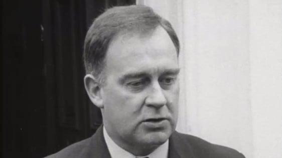 William Craig speaking to RTÉ News reporter, John Ross, following his re-election in Larne on 25 Fe…