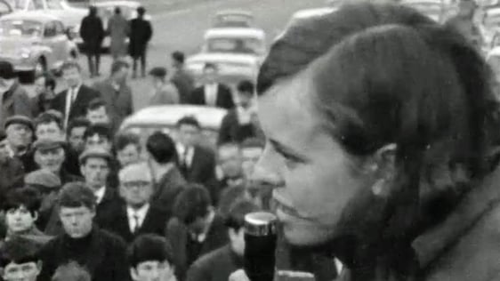 Bernadette Devlin on Eve of Election on 16 April, 1969.