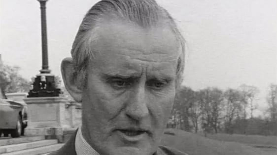 Chichester-Clark speaking to RTÉ News on the day of his resignation on 23 April, 1969.