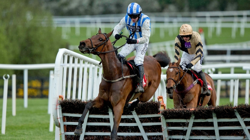 Paul Townend clears the last on Killultagh Vic to win The Irish Daily Mirror Novice Hurdle
