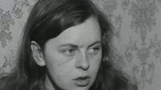 Bernadette Devlin giving her reaction to the riots in Derry on 20 April, 1969.