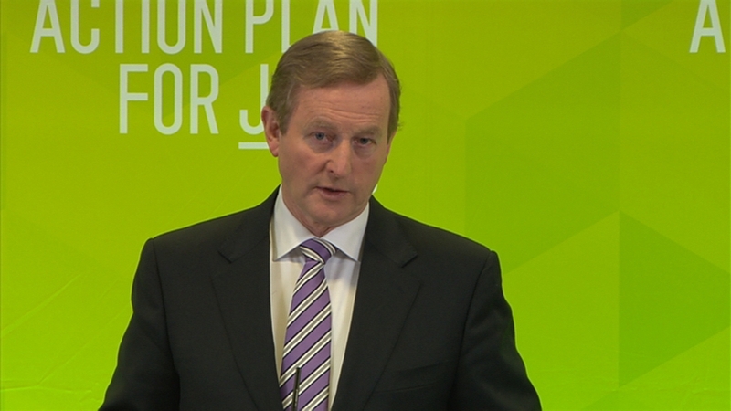 Enda Kenny was speaking at the launch of the Government’s quarterly report on the action plan for jobs