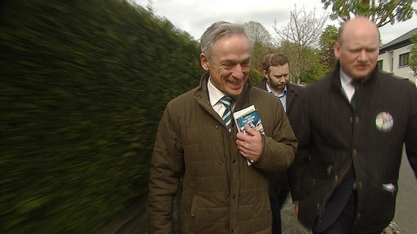 Richard Bruton is seen out canvassing