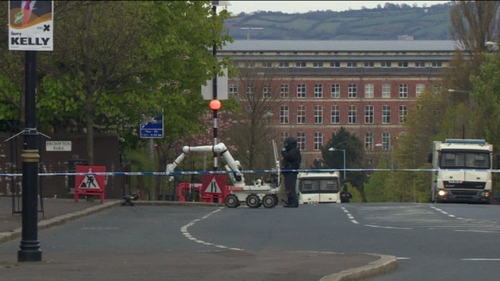 A bomb threat was phoned in to a local priest yesterday