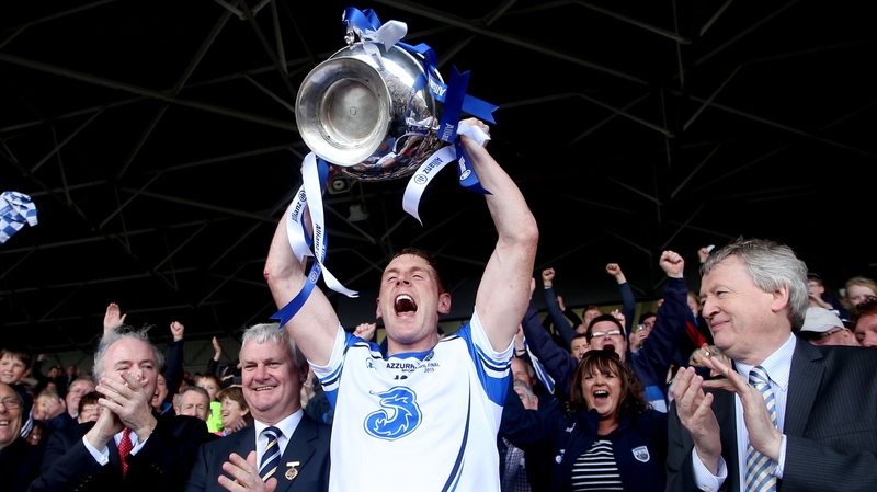 Waterford’s Kevin Moran lifts the Dr Croke Cup