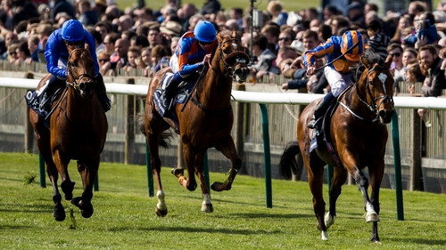 Gleneagles ran out an emphatic two-and-a-quarter-length winner of the first Classic of the season at Newmarket