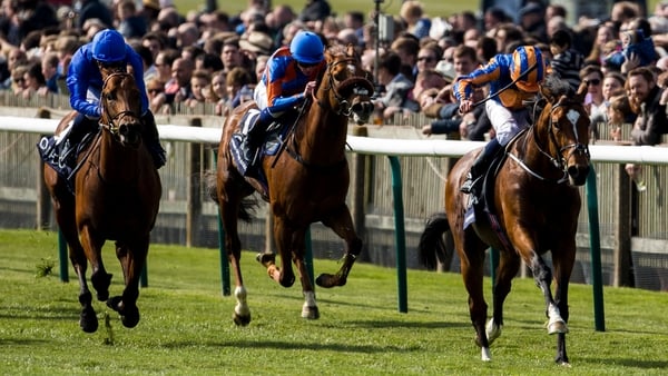 Gleneagles ran out an emphatic two-and-a-quarter-length winner of the first Classic of the season at Newmarket