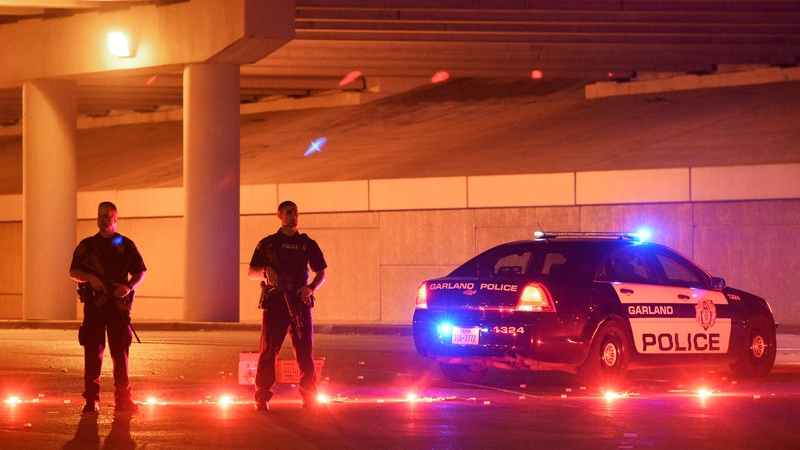 Garland police blocked a street following the gun attack