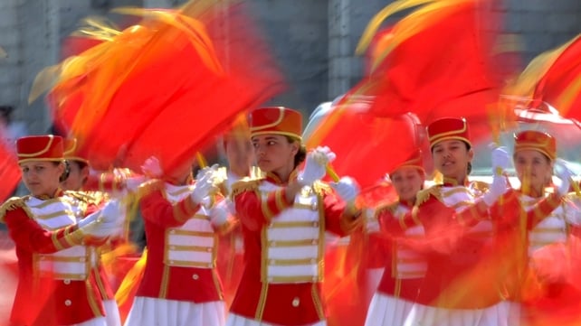 70th anniversary of the Allied victory over Nazi Germany is marked at the central Ala-Too Square in the capital of Kyrgyzstan
