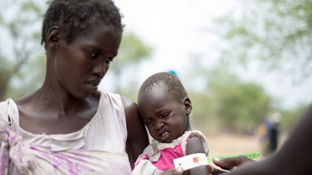 A toddler is registered in Kuernynag in Jonglei State, which borders Upper Nile State and Unity State