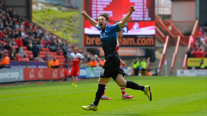 Harry Arter celebrates after scoring against his old club Charlton