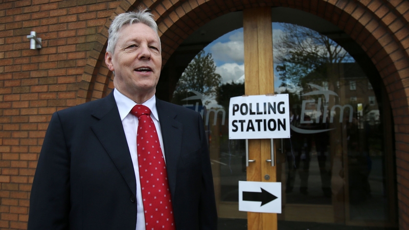 Peter Robinson underwent a procedure at Belfast's Royal Victoria Hospital earlier today