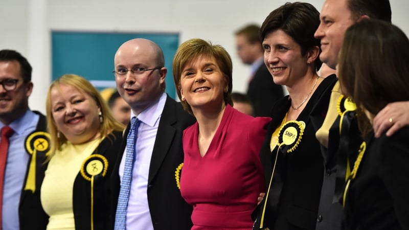 An exit poll predicted that Nicola Sturgeon's party could win all but one of the 59 Scottish constituencies