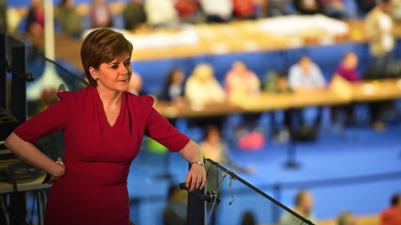 SNP leader, Nicola Sturgeon taking in the party's election success