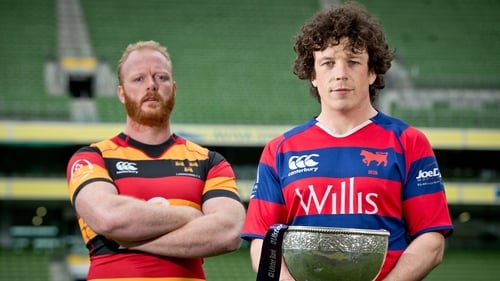 Club captains Rob Boucher of Lansdowne and Sam Cronin of Clontarf
