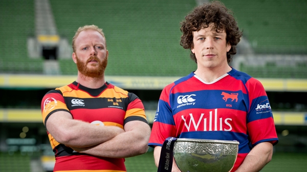 Club captains Rob Boucher of Lansdowne and Sam Cronin of Clontarf