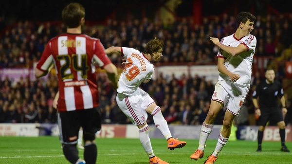 Fernando Amorebieta scores Boro's winner against Brentford