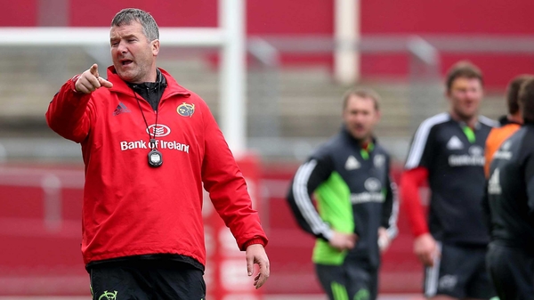Anthony Foley leads Munster training at Thomond Park on Tuesday