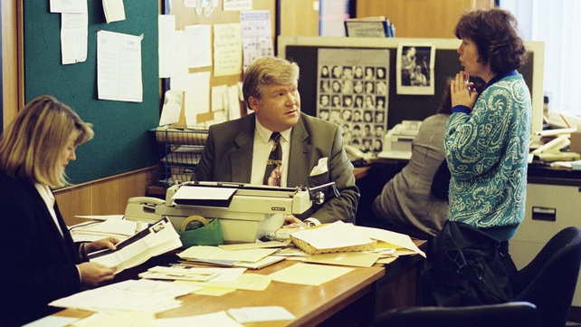 Mansfield and Davis with producer Agnes Cogan (right), in the production office for Live at 3