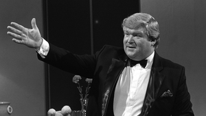 Davis on the set of his programme Davis at Large in January 1985