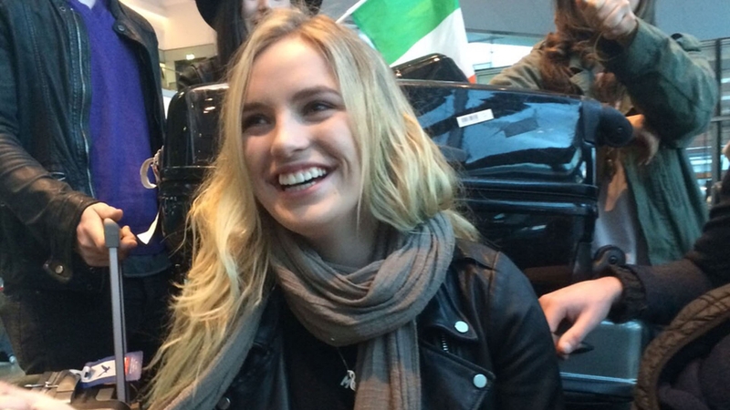 Molly Sterling in Dublin airport yesterday