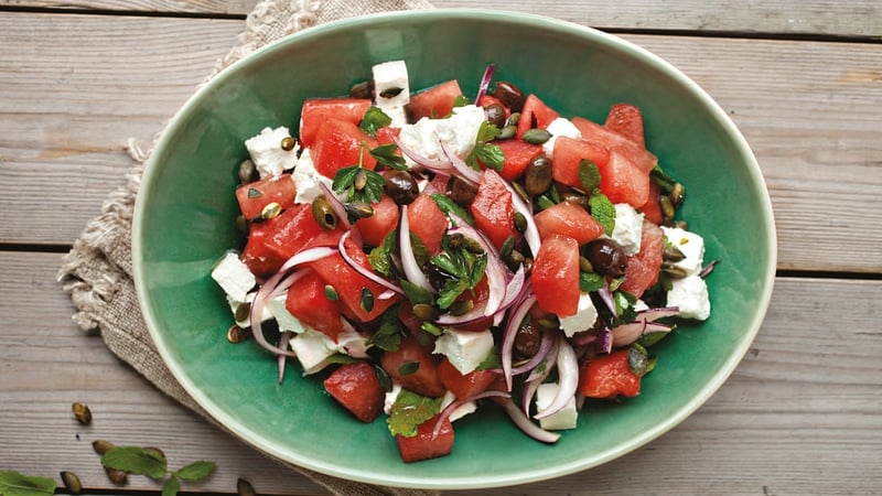 Watermelon and feta salad