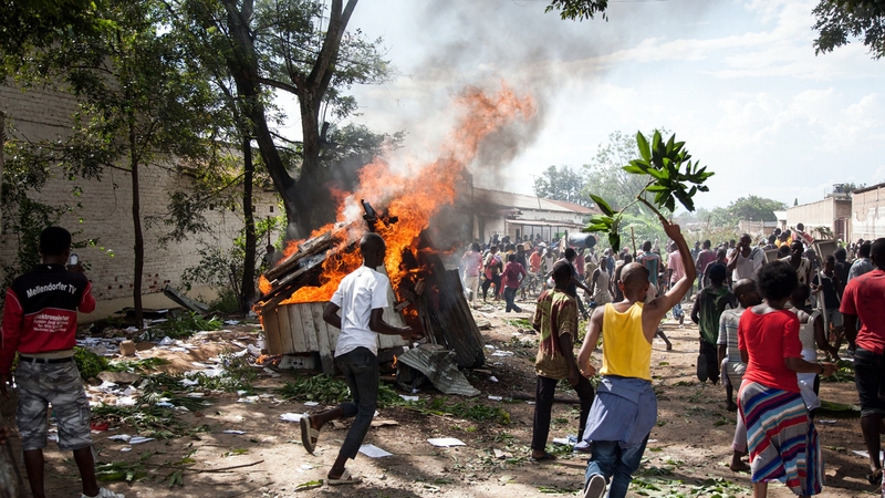 There was violence and looting after the attempted coup