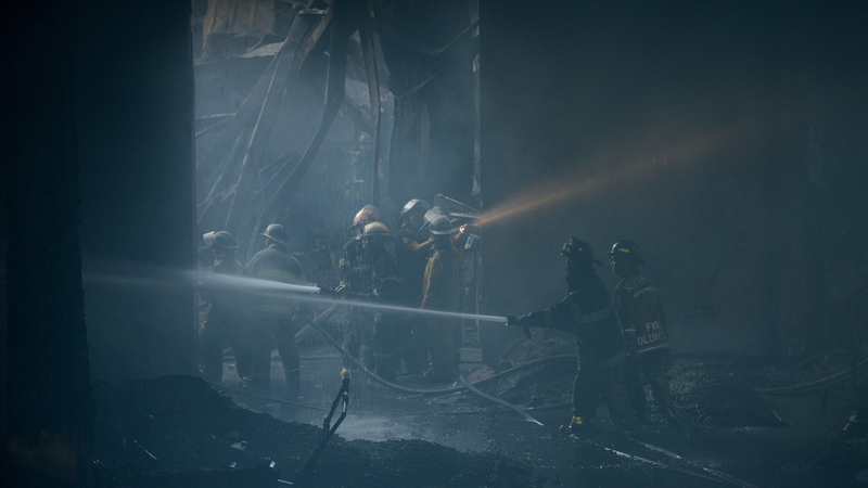 The fire started when sparks from a welding machine set ablaze flammable chemicals