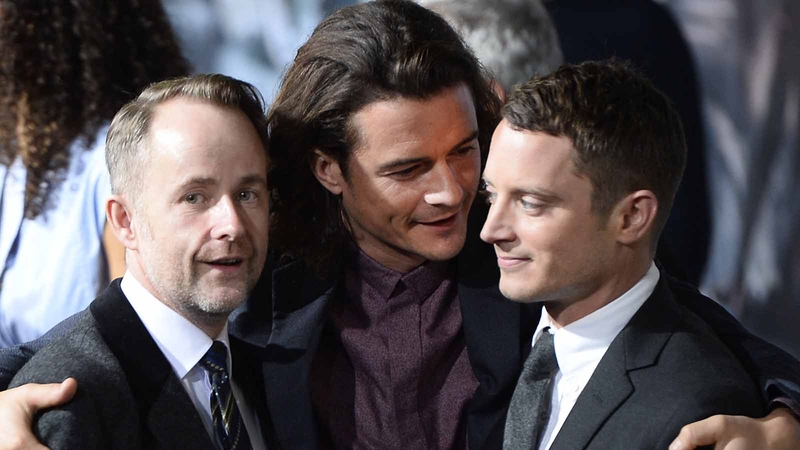 Boyd, Bloom and Wood at the premiere of The Hobbit: The Battle of the Five Armies in 2014