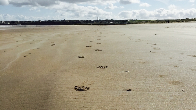 Footsteps in the sand on Enniscrone Beach, Co Sligo (Pic: Lisa Forde)