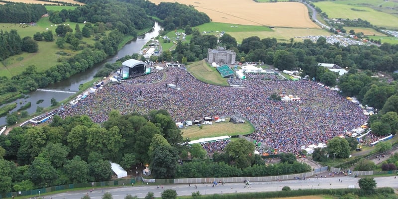 Aerial view of Slane Castle