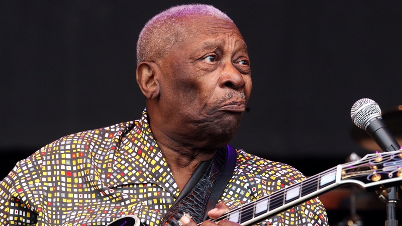 BB King pictured performing at Glastonbury in 2011