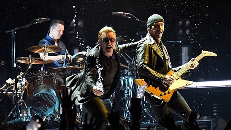U2 performing on May 15, the opening night of their current US tour