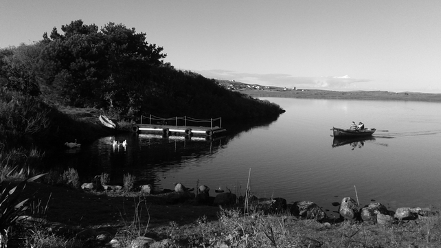 Two men in a boat in Renvyle, Co Galway (Pic: Marian Cusack)