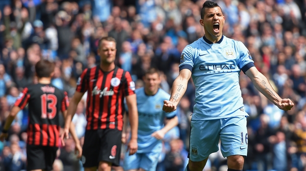 Sergio Aguero returns to the side after only featuring for seven minutes of the Juve clash