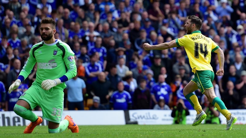 Ireland's Wes Hoolahan put Norwich ahead from the penalty spot