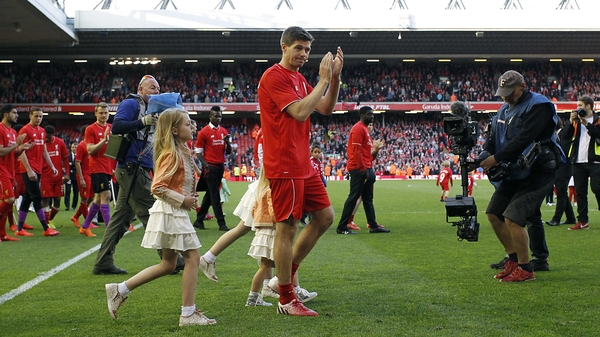 Steven Gerrard bids farewell to the Liverpool faithful