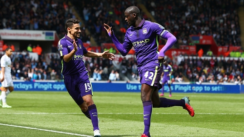 Yaya Toure scored two for City