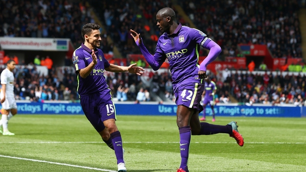Yaya Toure scored two for City