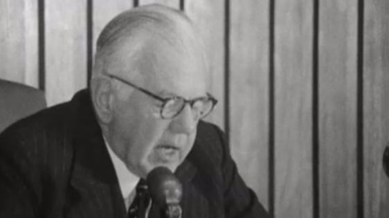 Lord Cameron addressing the commission on 18 April 1969.