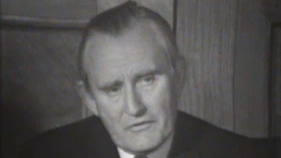 Prime Minister of Northern Ireland, James Chichester-Clark, speaking at a Northern Ireland Governme…