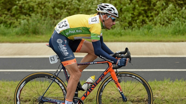 Francesco Reda, the yellow jersey holder after stage 1, was disqualified for being towed by the team car
