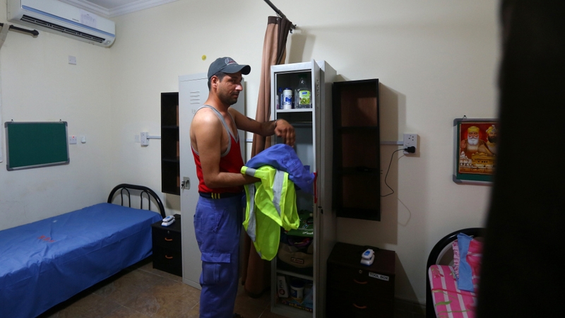 The BBC team was invited to see accommodation for migrant workers