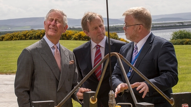 Taoiseach Enda Kenny and Prince Charles at the Marine Institute in Galway