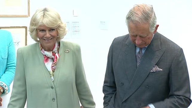 Prince Charles and his wife Camilla arrive at the Model Arts Centre