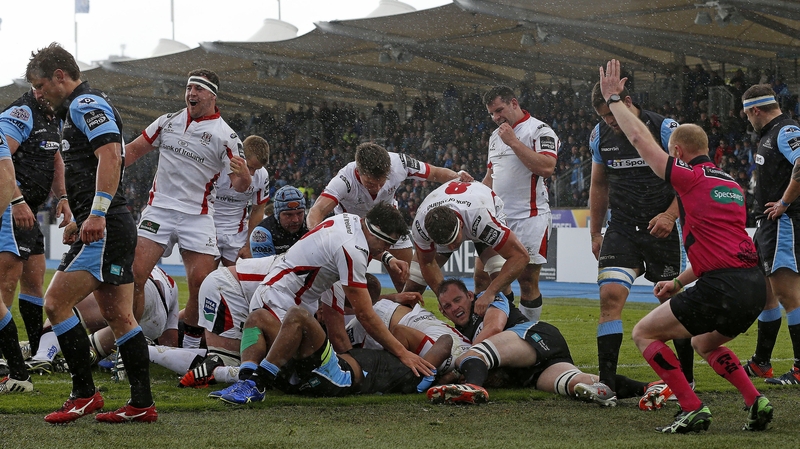 Ulster’s Chris Henry scores a try against Glasgow in last weekend's league clash