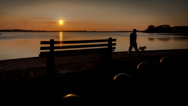 The sun sets at Loughrea Lake, Co Galway (Pic: Trevor Dubber)